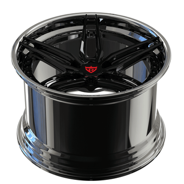 CUSTOM FORGED 2-PIECE WHEEL RV-DP03, aerospace-grade 17"-26", 6 lug, max concavity, Porsche 911, 5 lug rims wheels, custom-forged rims.